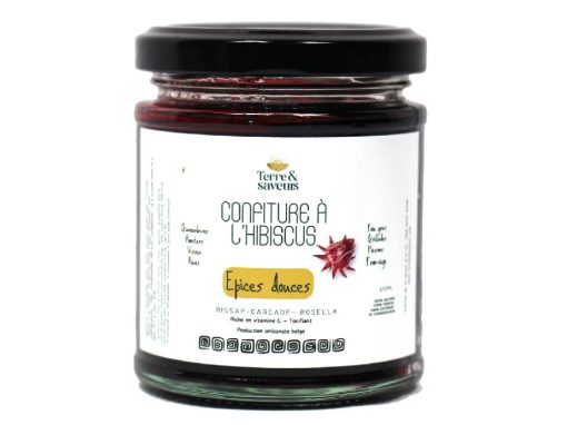Confiture à l’hibiscus (Épices douces) 200g Confiture à l’hibiscus (Épices douces) 200g